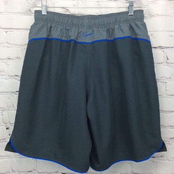 Nike Men’s Swim Trunks Size L Gray/Blue Mesh Lined Athleisure Cruise Beach Pool - Picture 8 of 8